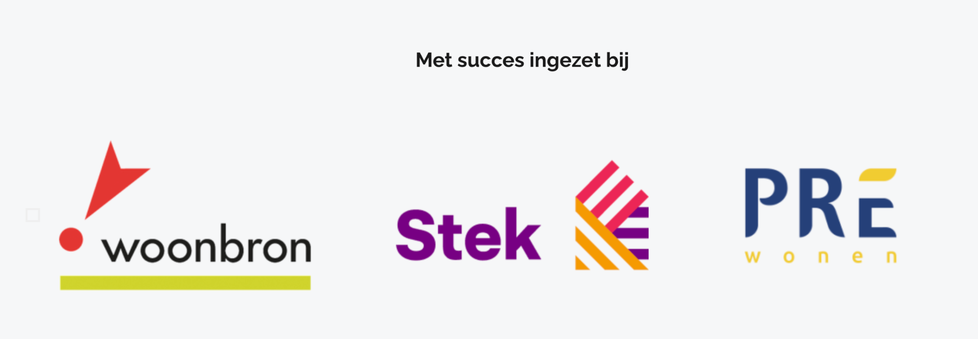 Met succes ingezet bij: Woonbron, Stek en PreWonen